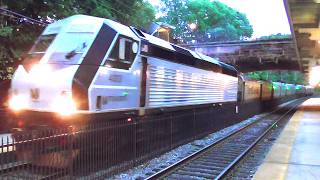 Trains with Diesel Locomotives on the Bay Street Shuttle | NJT 4559 and 4003 with its Unique Horn