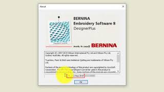 Bernina Embroidery Software Designer Plus V8.2 Full Release 12 August 2019