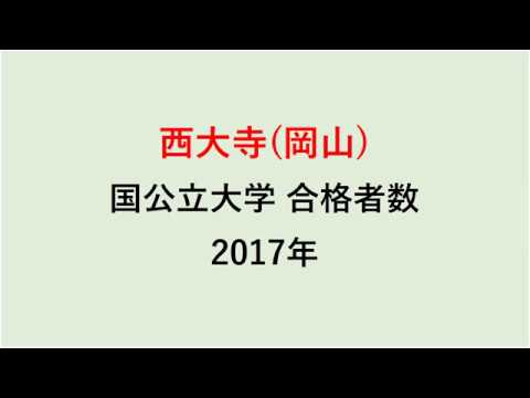西大寺高校　大学合格者数　2017～2014年【グラフでわかる】