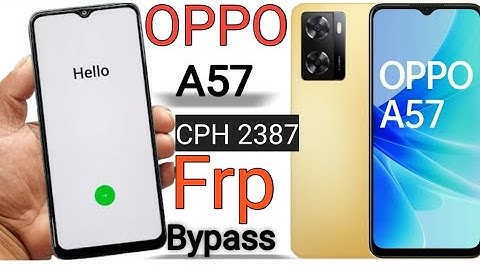 OPPO A57 (CPH2387) FRP BYPASS Android 12/13 | OPPO A57 Google Account Remove (2023) ||