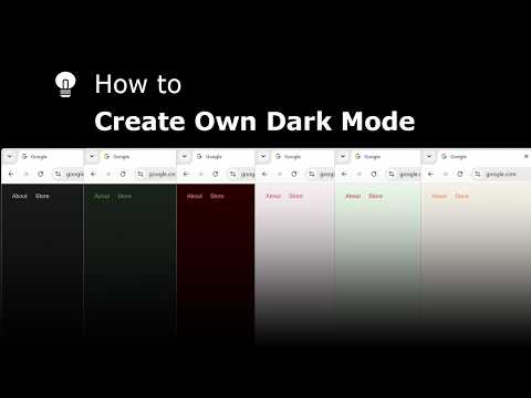 Explore and create your own Dark Mode theme with the Night Mode Themes Gallery