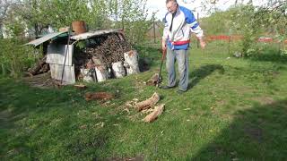 I Колун Intertool Топор в действии в работе Cleaver Intertool in action at work 20210509
