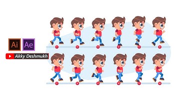 After effects tutorials | Character run cycle | Akky Deshmukh