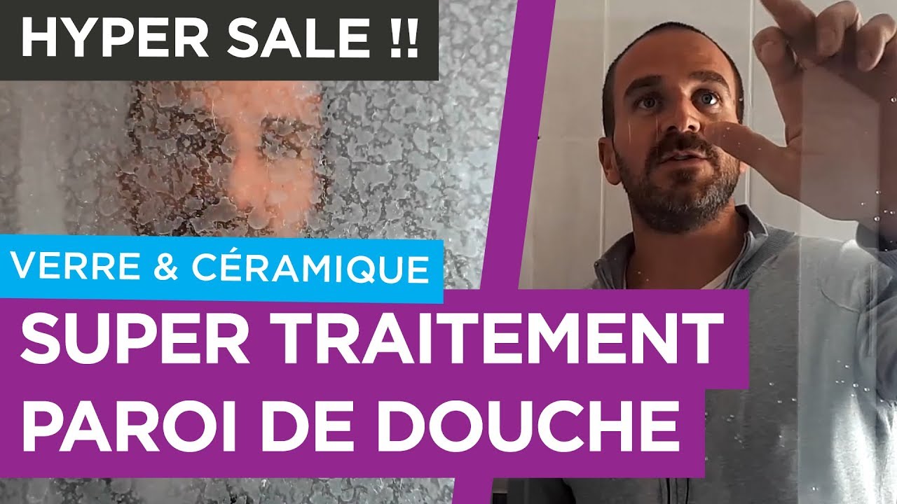 Détartrer une paroi de douche