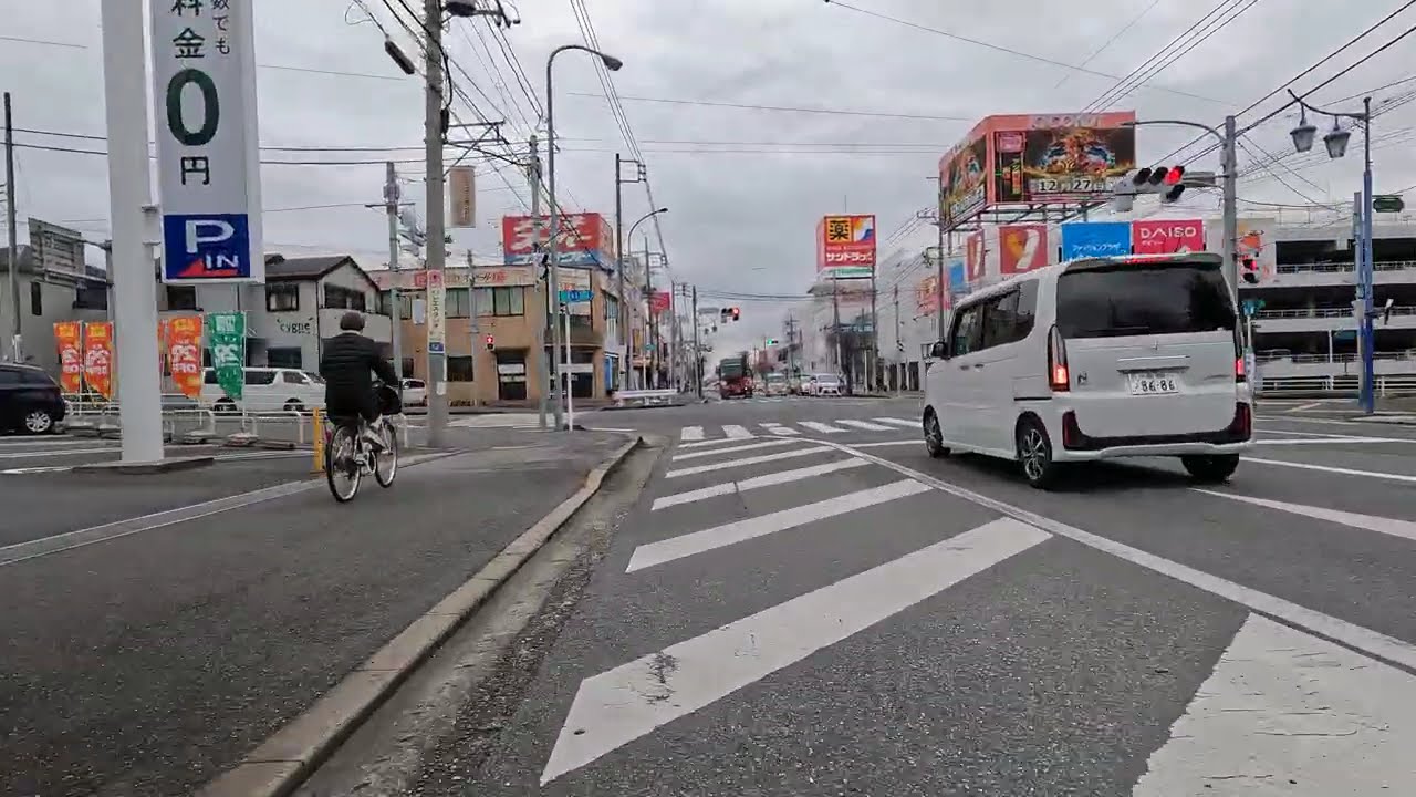 Japan Cycling | Yotsukaido Central Park→Katsutadai Danchi, Chiba | 4K | December 2025