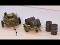 Verlinden 1/32 Luftwaffe Service Cart &amp; Fuel Drum Trailer Build