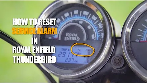 Royal Enfield Thunderbird   Service Alarm reset