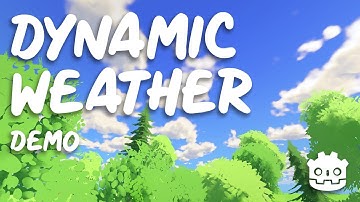 Dynamic Weather and Day-/Night-Cycle in Godot | Demo