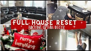 FULL HOUSE RESET/ UNDECORATE FALL WITH ME/ GETTING READY FOR 🎄 CHRISTMAS 🎄 #cleaningmotivation