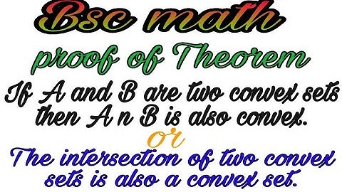 the intersection of two convex set is also a convex set #bscmath_challange #bscmath
