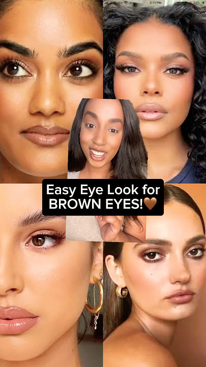 Easy Eye Tutorial for Brown Eyes!🤎 #makeuptutorial #makeup #shorts #makeupshorts
