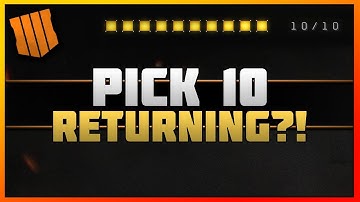 Pick Ten Returning to Black Ops 4?! | (BO4 Create a Class System Teased)