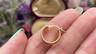 9ct Gold Chunky Hoop Earrings #6866