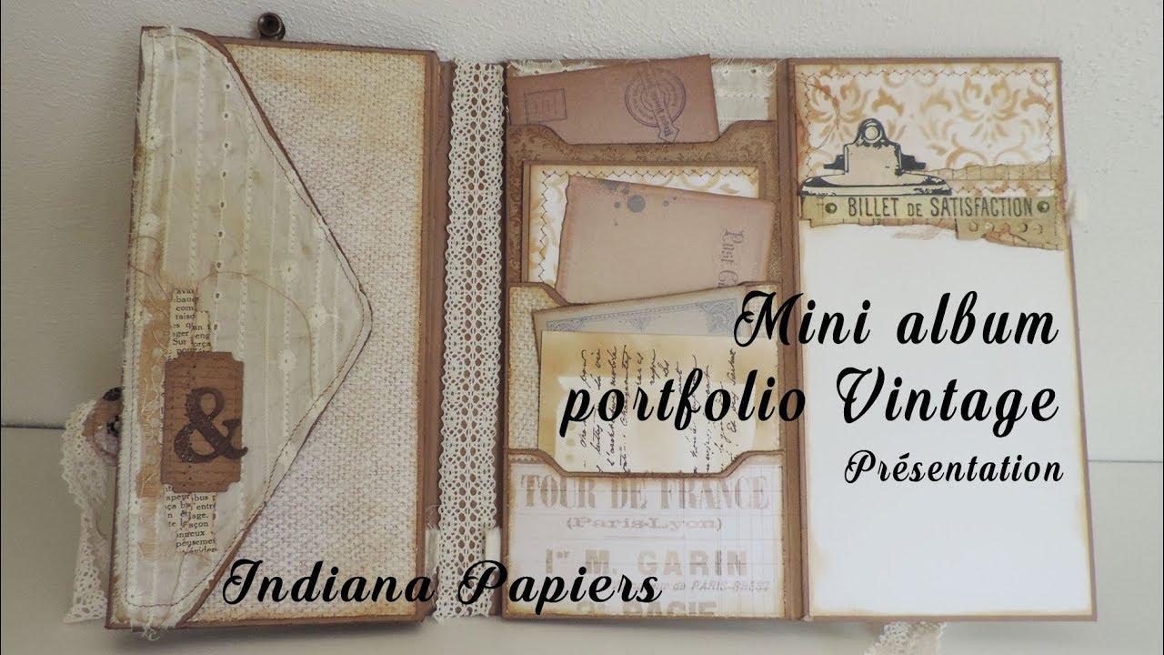 Mini album portfolio 2 vintage présentation YouTube