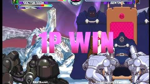 Mvc2 Darkdragonite81 (MSP,Santhrax,Matrix,Combofiend) vs Azut (Sent,Strider,Doom) long set 1