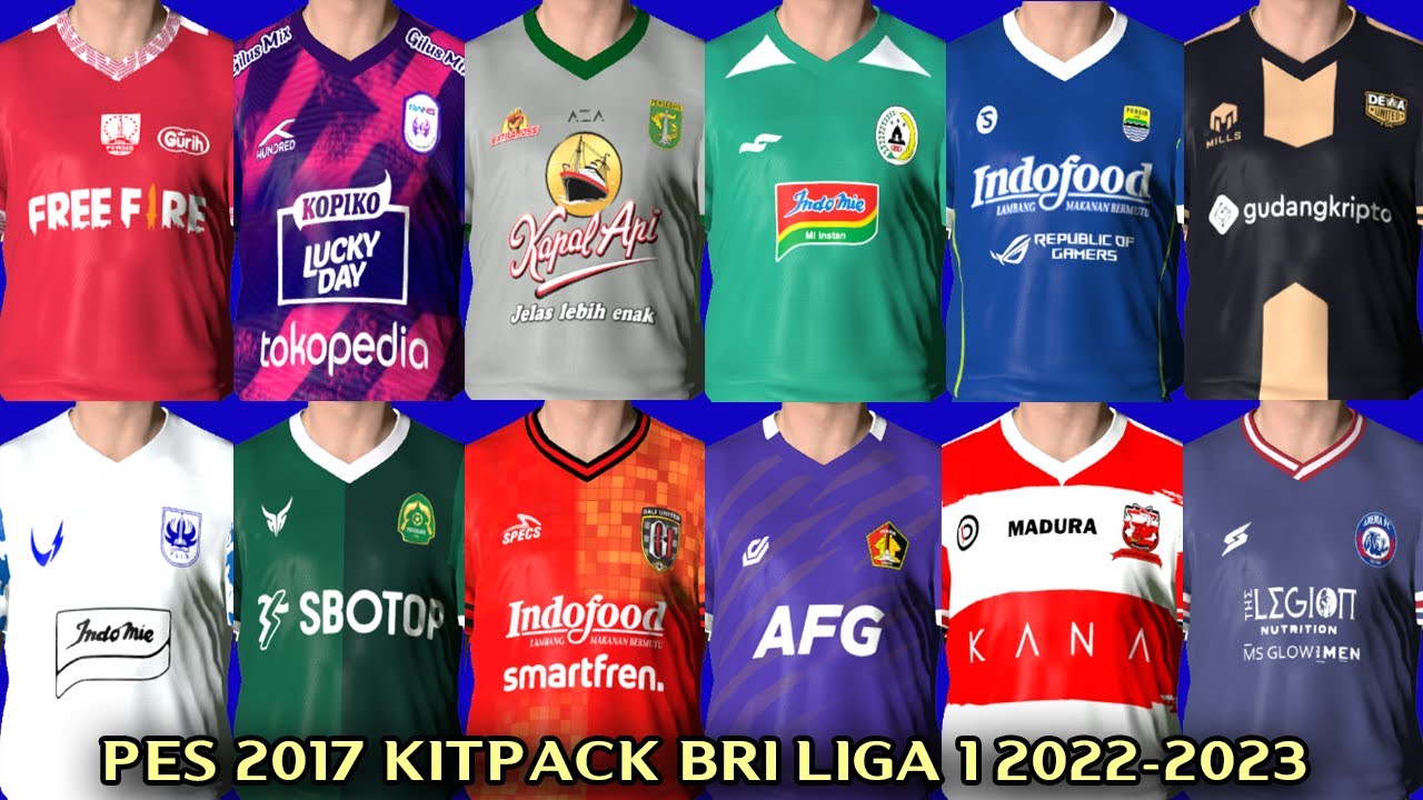 PES 2017 Kitpack BRI Liga 1 20222023 YouTube