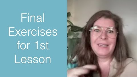 Final exercises for Lesson 1 - 1st Fetter