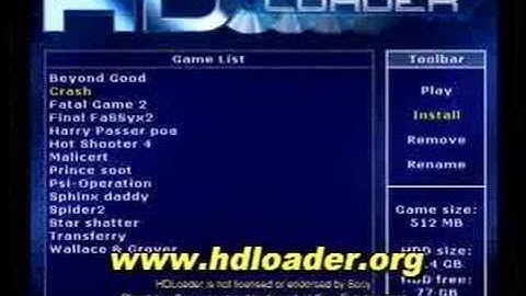 HDLoader Commercial for Playstation 2 PS2