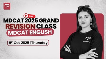 🔴 MDCAT 2025 Revision Class | MDCAT English | One-shot Lecture!