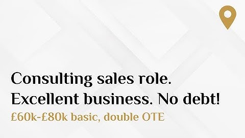 Senior consulting IT sales role