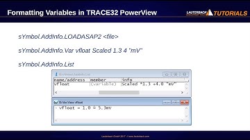 Formatting Variables in TRACE32 PowerView