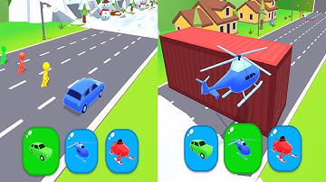 SHAPE-SHIFTING 🚲🚁🚗 All Levels Gameplay Android,ios (Part 19)