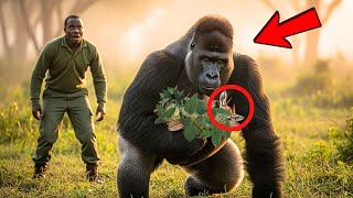 Un GORILA enorme apareció entre los árboles y le entregó al GUARDABOSQUES algo que jamás olvidaría..
