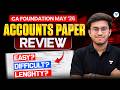Accounts Paper Reaction CA Foundation May 2026 l Paper Review ICAI