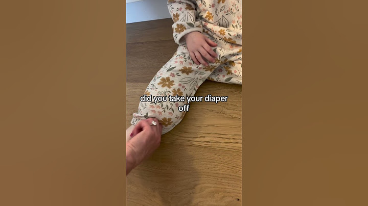 Mom learns that her toddler took her diaper off and it's stuck around her ankle!