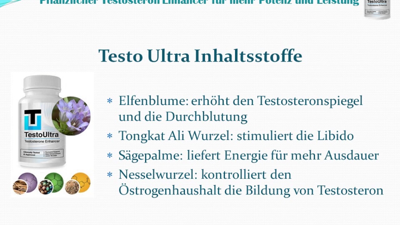 Testo Ultra – Das pflanzliche Potenzmittel für mehr Leistung im Bett ...