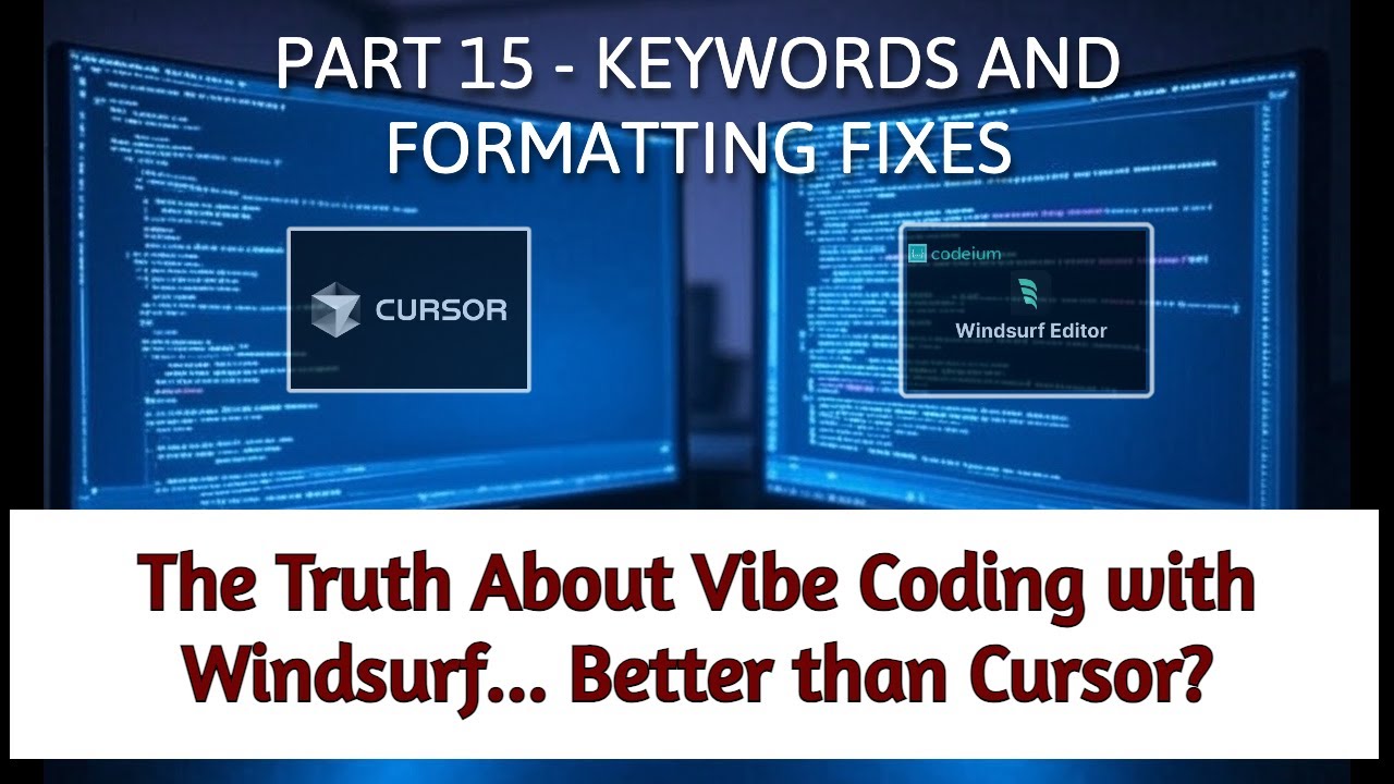 The Truth about Vibe Coding with Windsurf…Better than Cursor? Part 15- Keywords and Formatting Fixes