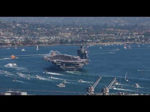 Homecoming of the USS Abraham Lincoln (CVN 72) after 10-month Deployment