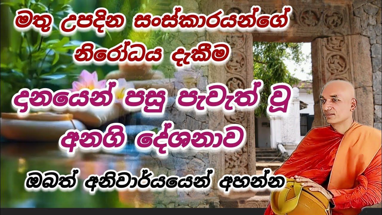 buddhist buddhist buddhist❤️ මතු උපදින සංස්කාරයන්ගේ නිරෝධය දැකීම. ඔබත් අනිවාර්යයෙන් අහන්න. SADISA TV