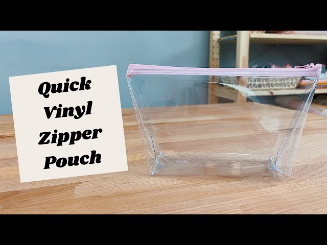 Sew a Fabric and Clear Vinyl Zipper Pouch - Hooked on Sewing