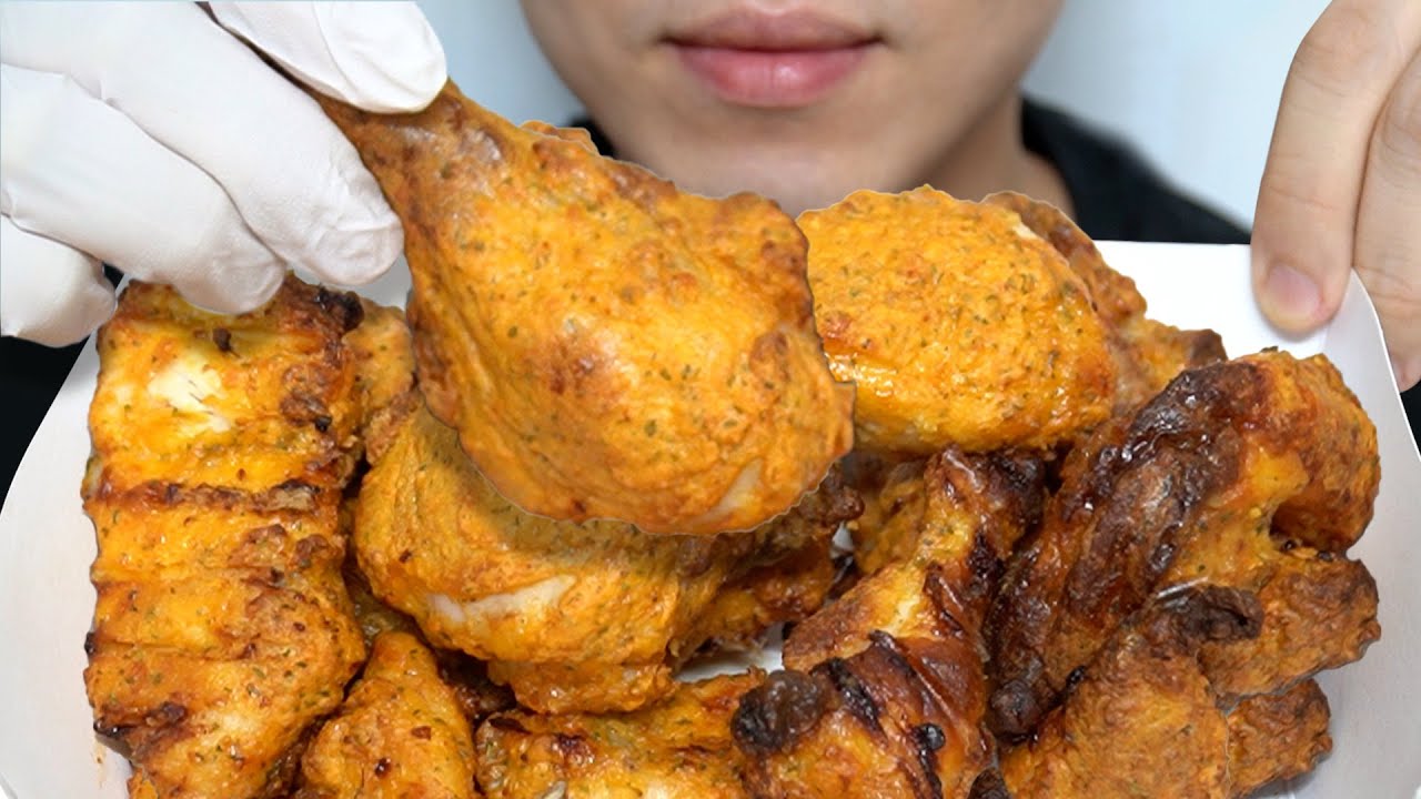굽네 고추바사삭 먹방! Korean Pepper Chicken MUKBANG ASMR YouTube