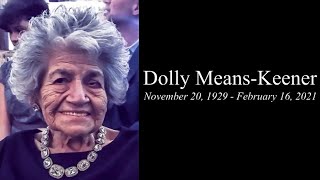 Dolly Means-Keener - Funeral Ceremony