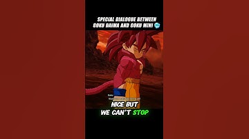 Special Dialogue Between Ssj4 Goku Daima And Goku Mini 🤯 #crashout #goku #sparkingzero #dragonballz