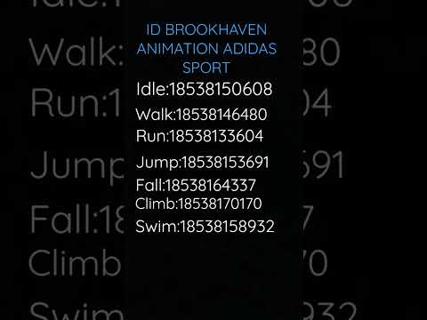 ID BROOKHAVEN ANIMATION ADIDAS - YouTube