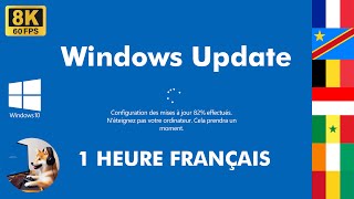 Écran de mise à jour Windows 10 en Français à 8K 60 FPS 🖥️ Boucle d'une heure Faux écran 2024