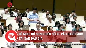 Đề nghị bổ sung biển số xe vào danh mục tài sản đấu giá | Truyền hình Quốc hội Việt Nam