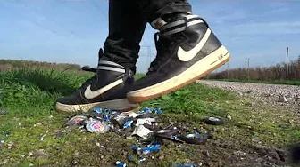 Nike Air Force 1 (AF1) stomp, trample and destroy model toy car