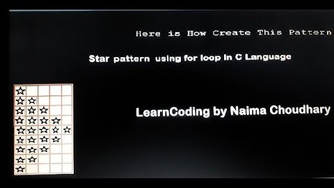 Star Pattern 5 with explanation in c programming language || Naima Choudhary
