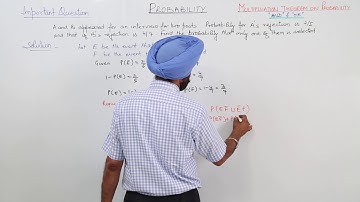 Free Online ICSE I MATH 12th I  MULTIPLICATION THEOREM ON PROBABILITY I Important Question l L859