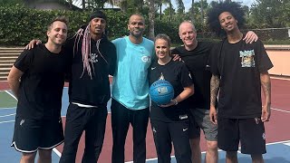 Les Twins Playing Basketball With Tony Parker & Sergio Agüero - Bahamas @OfficialLesTwins