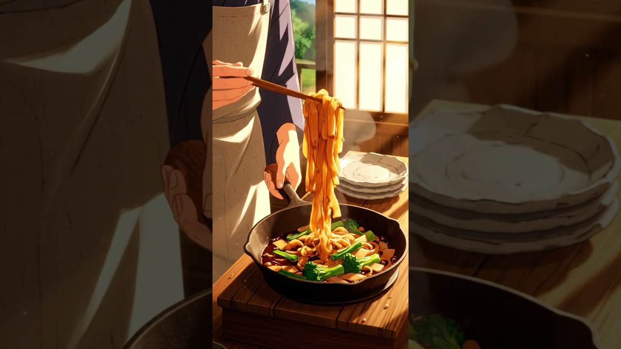 Pad See Ew - Cozy Anime Cooking ASMR | Relaxing & Healing  