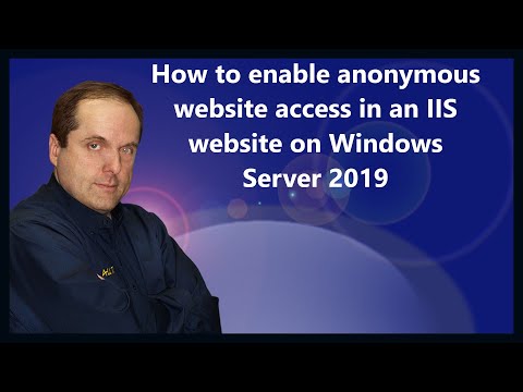 How to enable anonymous website access in an IIS website on Windows Server 2019