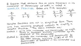 Complex Fraction Example 3