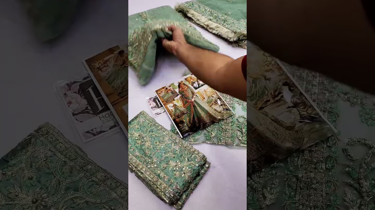 MAHA WAJAHAT NEW SEAGREEN BRIDAL WEAR MAXI