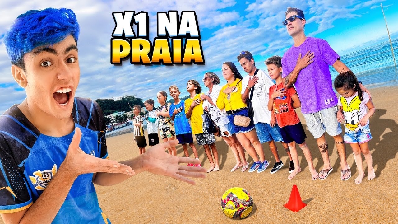 PRIMEIRO JOGO NA PRAIA ANTES DE ENCARA O LUISIN NO X1 DE FUTEBOL