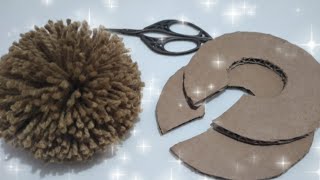 How to make a pompom with cardboard | Teji2Sindi ♡